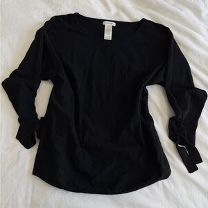 Max Studio Black Crewneck Sweater Top